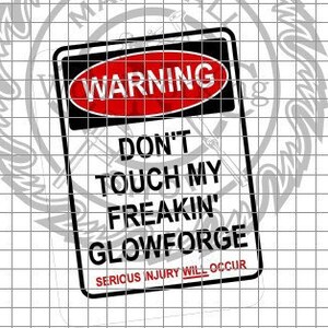 Warning - Don&#39;t Touch Glowforge svg/dxf