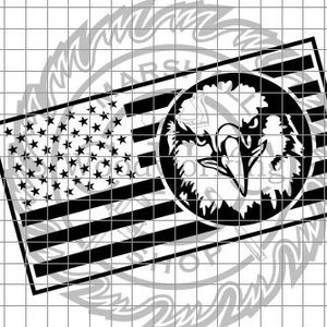 Eagle Round 2 Flag svg/png/dxf/crv