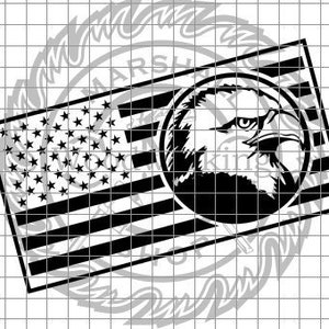Eagle Round 1 Flag svg/png/dxf