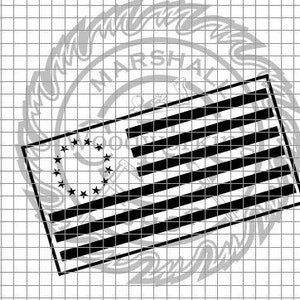 US Flag - Betsy Ross dxf/svg