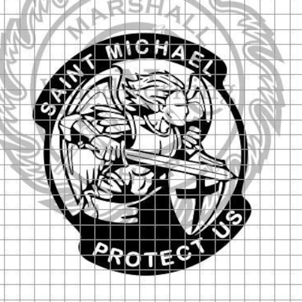 St Michael Badge dxf/svg/png