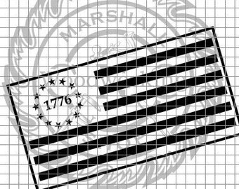US Flagge - Betsy Ross - 1776 dxf/svg