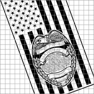 Police Badge - Prayer for Police Vertical Flag svg/dxf