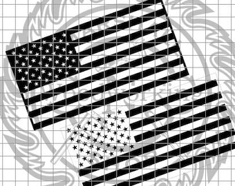 US Flag dxf/svg