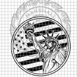 Lady Liberty - Big svg/dxf