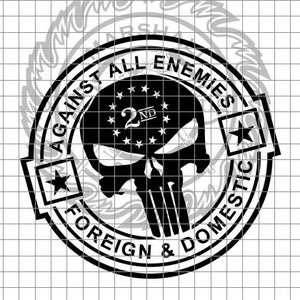 Przeciwko wszystkim wrogom - Punisher 2A svg/png/dxf