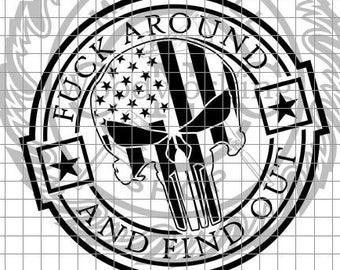 FAAFO - Punisher Flag svg/png/dxf