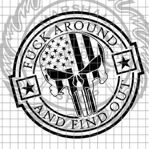 FAAFO - Punisher Flag svg/png/dxf