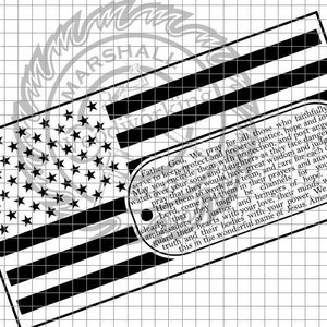 ドッグタグ - 兵士の祈りの旗 svg/dxf