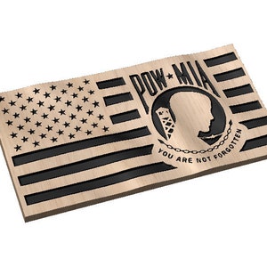 3D US Flag - POW MIA 1 CRv File