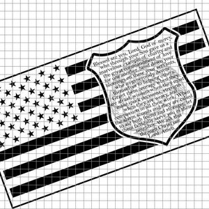 Police Shield - Times of Crisis Prayer Flag svg/dxf
