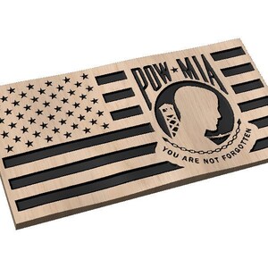 3D US Flag - POW MIA 5 CRv File