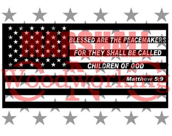 Blessed Are The Peace Makers Flag Sign 12×18
