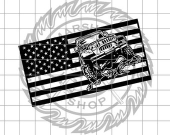 Download Us Flag Jeep Svg Etsy