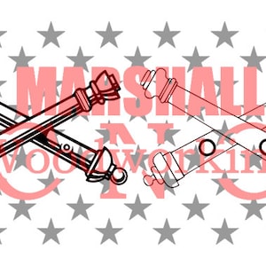 Cross Cannons 1 and 2 dxf/svg