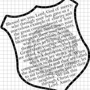 Police Shield - Times of Crisis Prayer svg/dxf