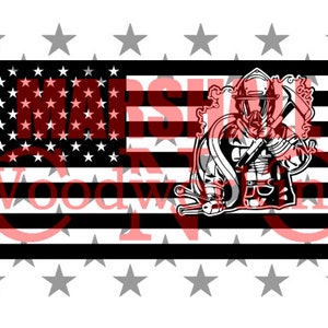 US Flagge - Feuerwehrmann 3 dxf/svg
