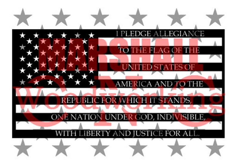 Download US Flag Pledge of Allegiance dxf/svg | Etsy