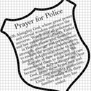 Police Shield - Prayer for Police svg/dxf