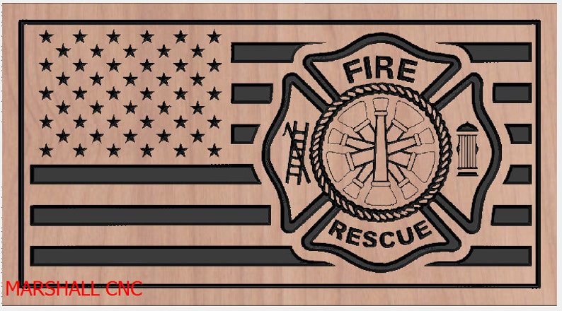 Fire Rescue Bugles US Flag - Fire Rescue Bugles Dxf/svg - Etsy