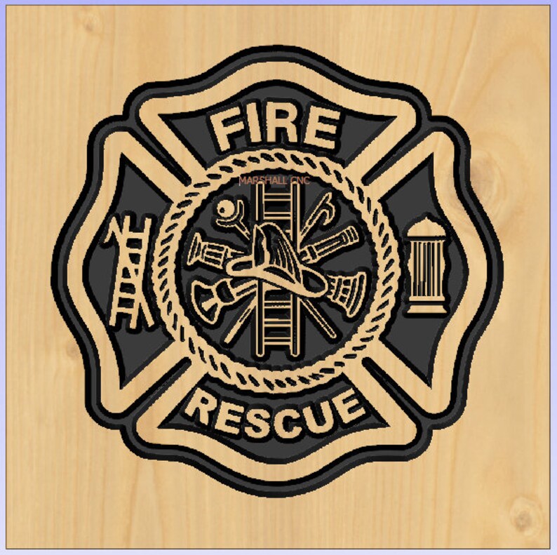 Fire Rescue Logo dxf/svg | Etsy