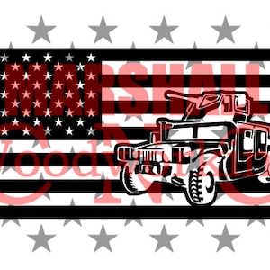 US Flag - Humvee 1 dxf/svg