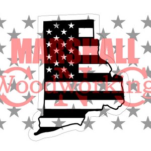 Shape of Rhode Island - US Flag svg/dxf