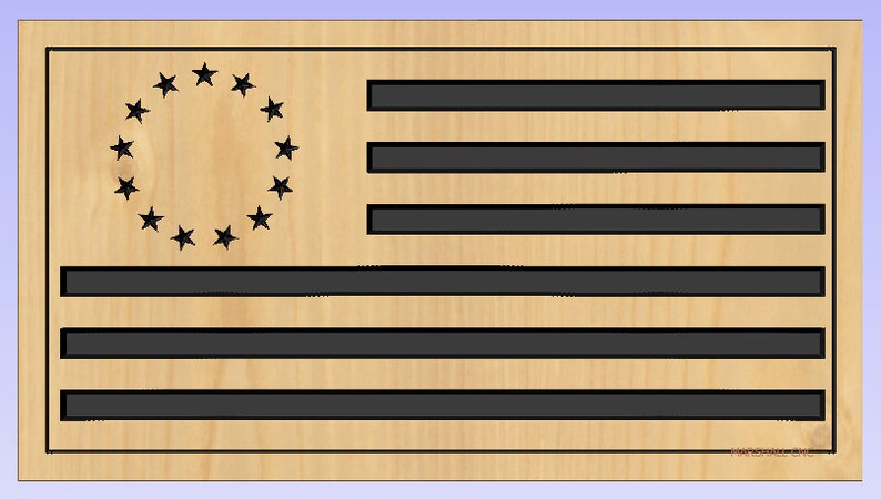 Download US Flag Betsy Ross dxf/svg | Etsy