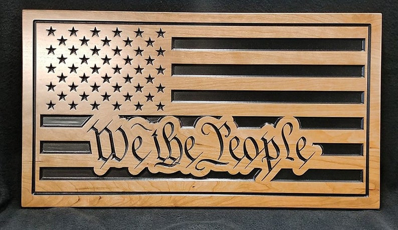 Download US Flag We The People dxf/svg | Etsy