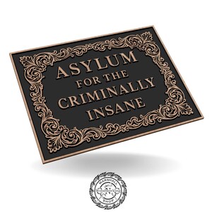 Asylum Lettering Asylum - Criminally Insane 2 Svg/png - Etsy