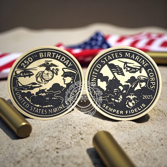 250th Marine Corps Challenge Coin - Etsy