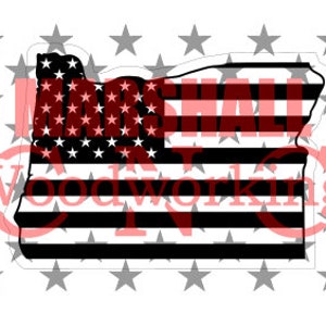 Form von Oregon - US-Flagge svg/dxf