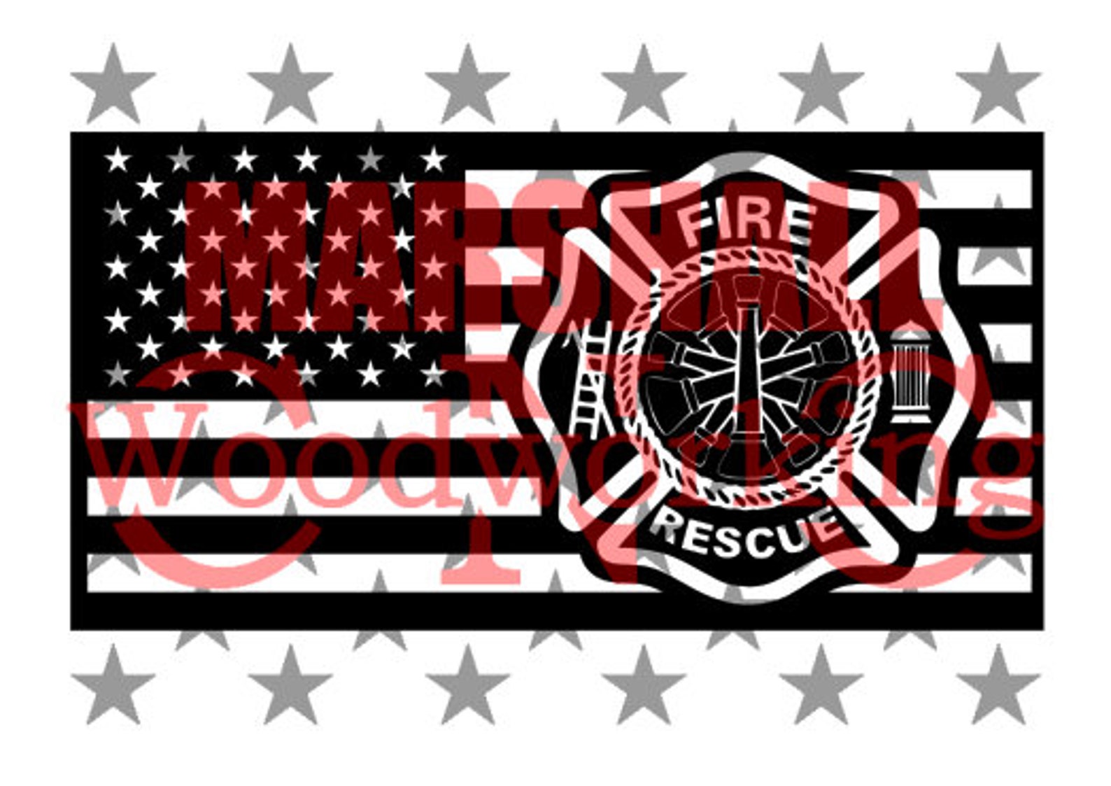 Fire Rescue Bugles US Flag - Fire Rescue Bugles Dxf/svg - Etsy