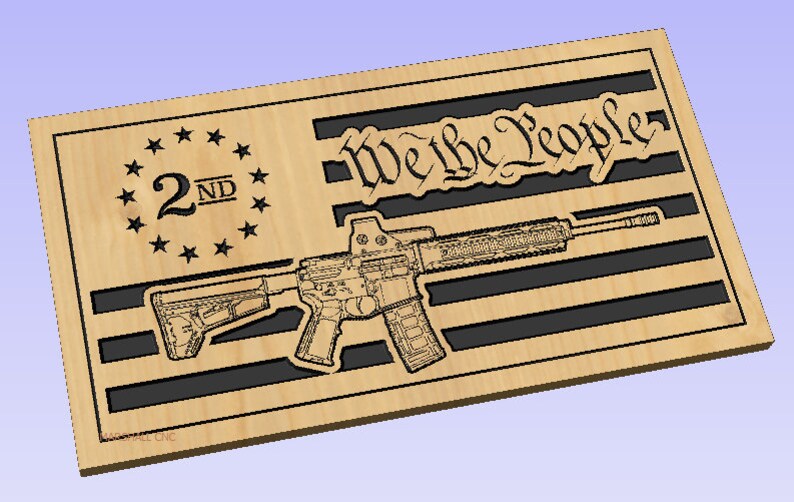 Download US Flag A R ifle 2nd Amendment We The People dxf/svg | Etsy