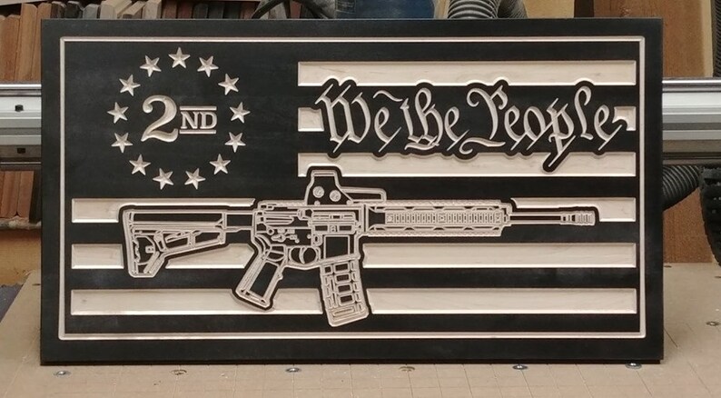Download US Flag A R ifle 2nd Amendment We The People dxf/svg | Etsy