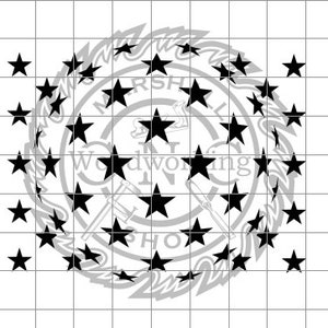 Union - 50 star Union Sphere dxf/svg