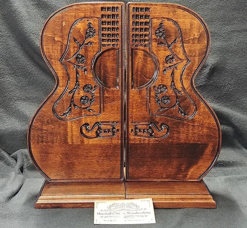 Acoustic Guitar Bookends Etsy