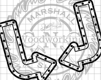 Marquee Arrow #1 svg/dxf