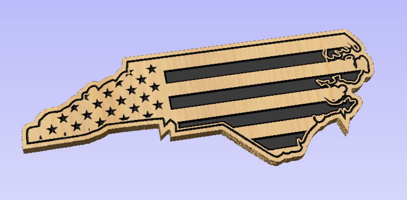 Shape of North Carolina - US Flag Svg/dxf - Etsy