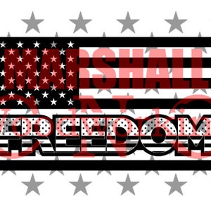 US Flag - Freedom dxf/svg