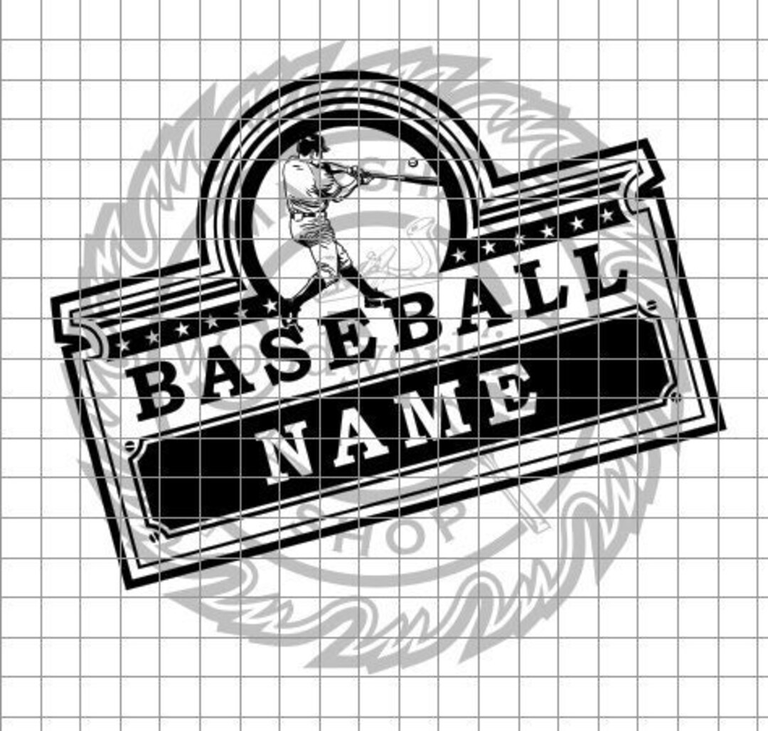 Baseball Name Right Dxf/svg Etsy