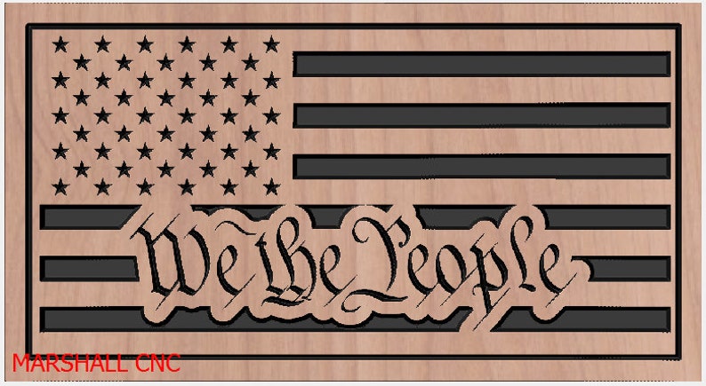 Download US Flag We The People dxf/svg | Etsy