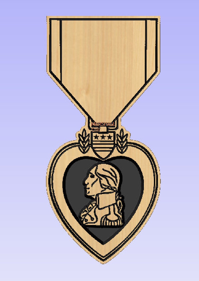 Purple Heart Medal dxf/svg | Etsy