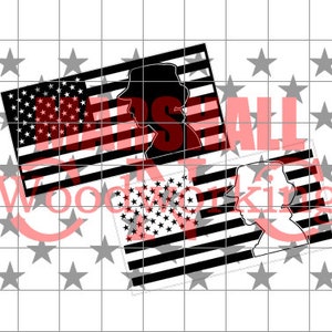US Flagge - Weibliche Militär Linke Linie & Solid dxf/svg