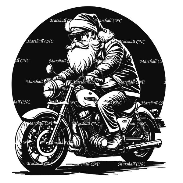 Père Noël moto 1 svg/png