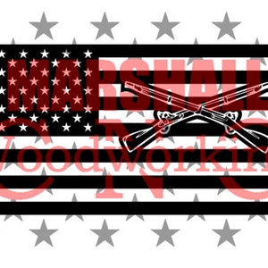 Flaga USA - Piechota Krzyżowa Karabiny dxf/svg