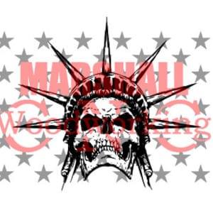 Skull - Statue of Liberty dxf/svg