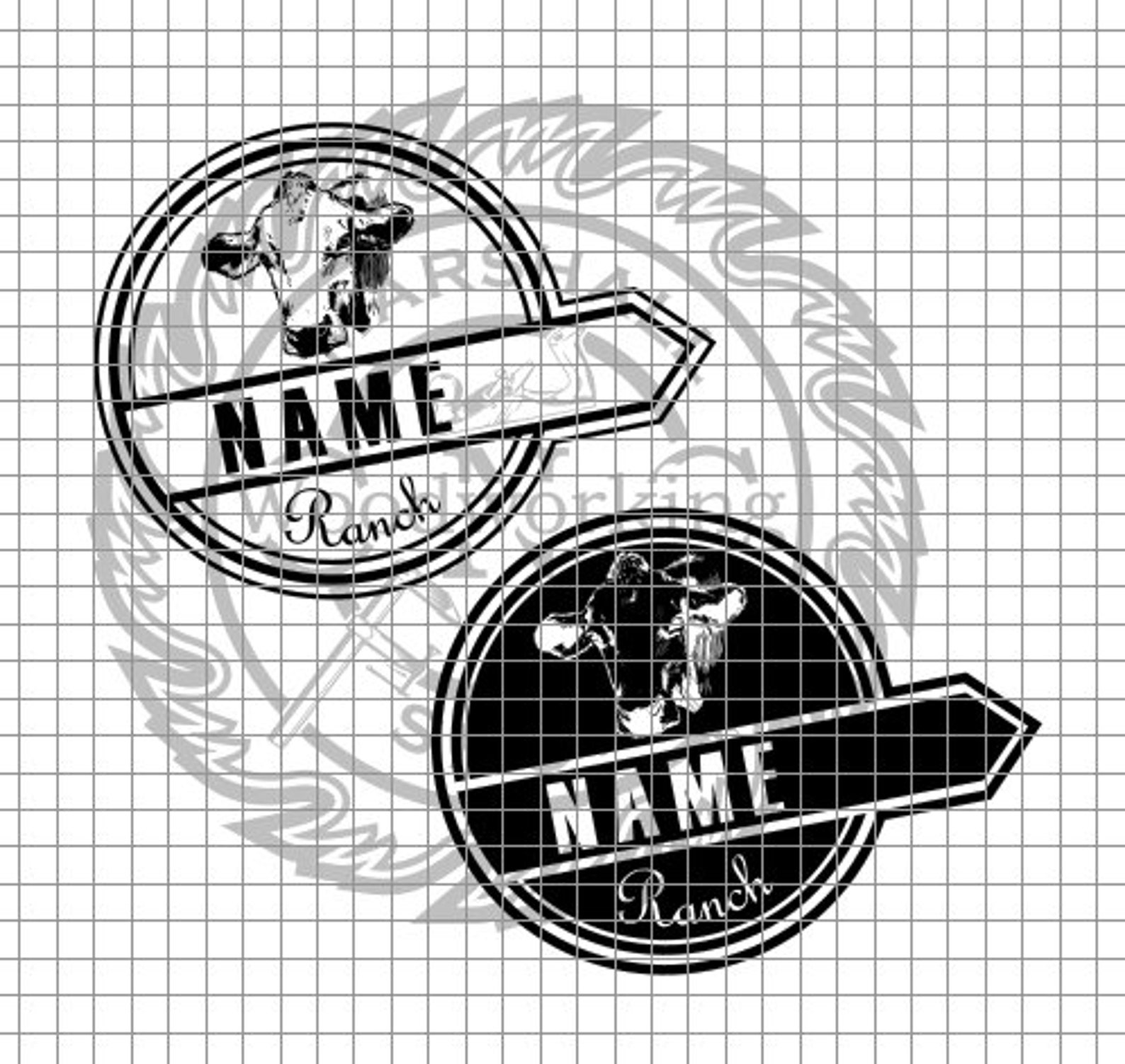 Pink Ranch Sign Svg Cattle Ranch Sign - Right Dxf/svg - Etsy