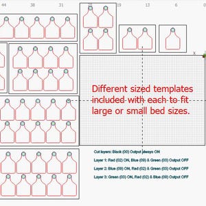 Large Ritchey Ear Tag Template Files Only - Lightburn, SVG, DXF for CO2 ...