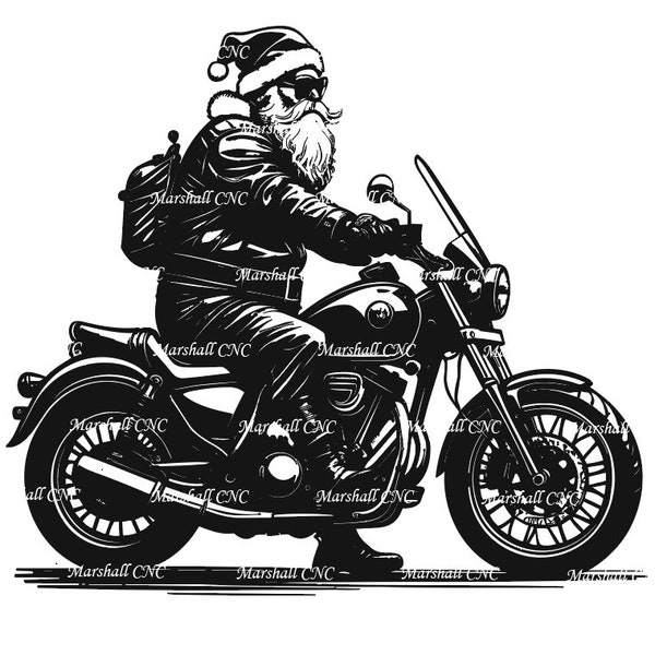 Père Noël moto 5 svg/png